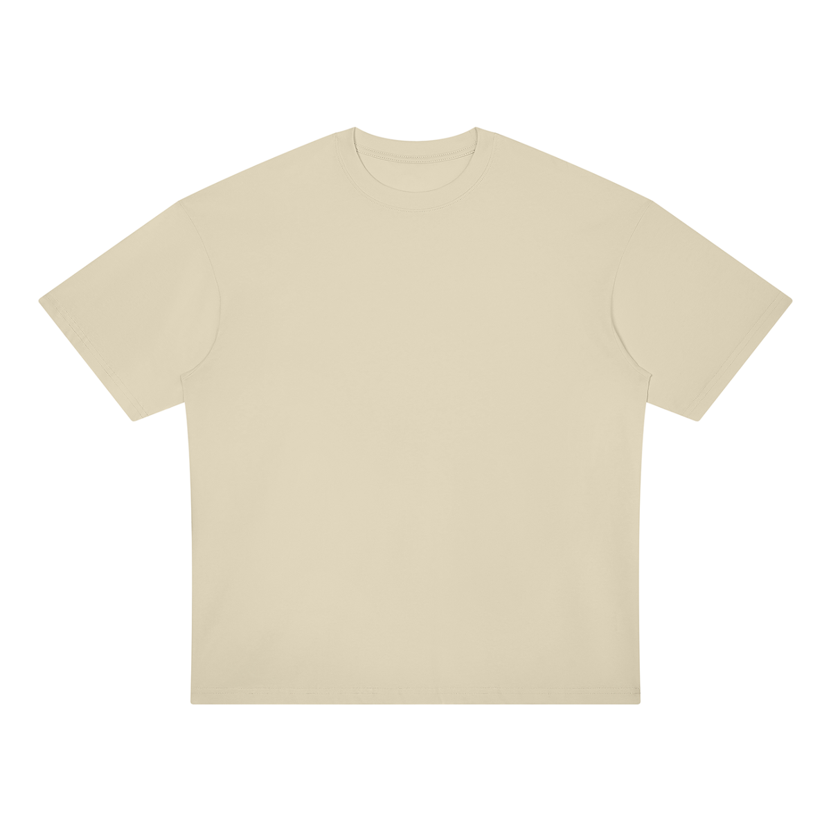 Unisex Loose Fit Drop Shoulder Cotton T-Shirt in light apricot