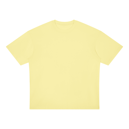 Unisex Loose Fit Drop Shoulder Cotton T-Shirt in light yellow