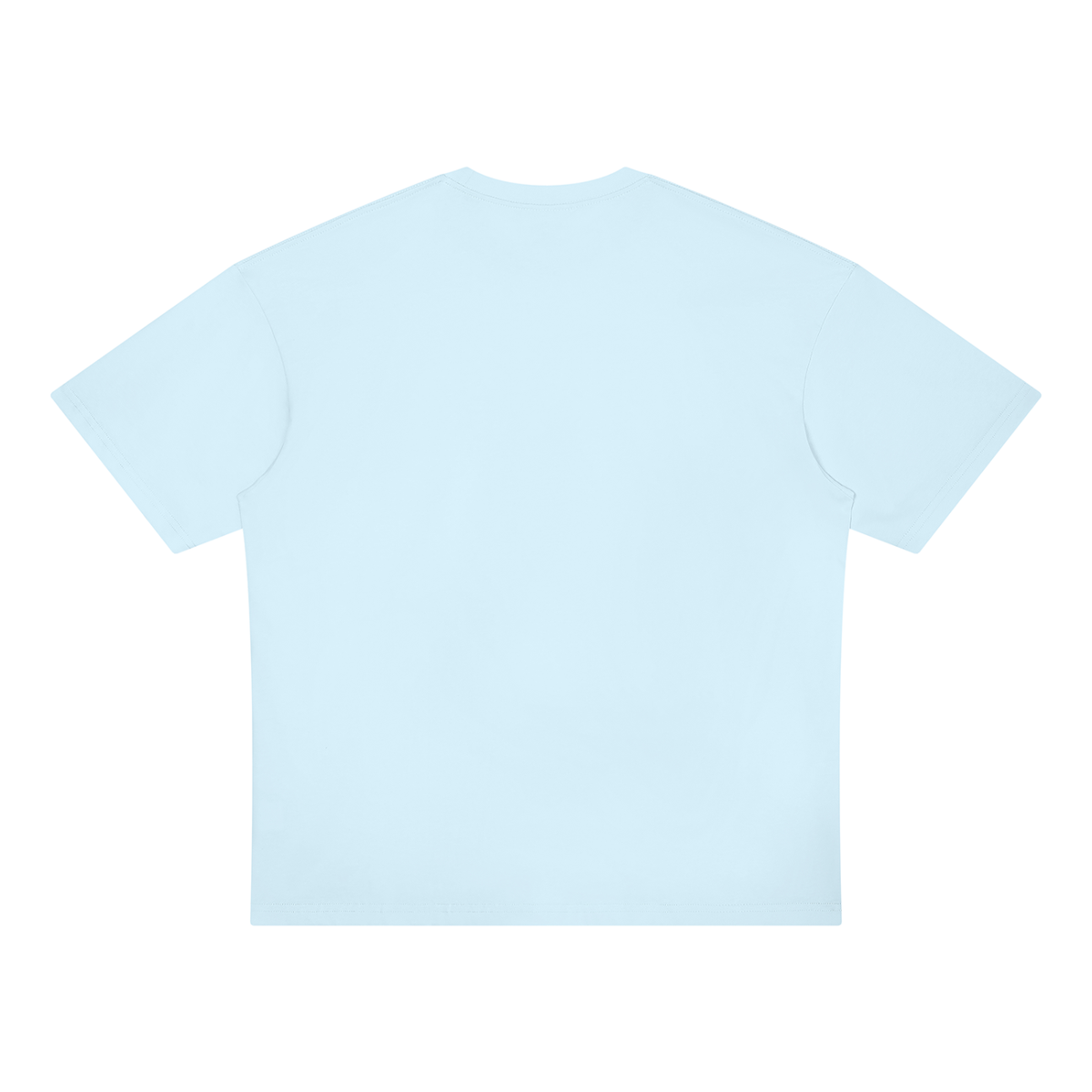 Unisex Loose Fit Drop Shoulder Cotton T-Shirt in sky blue, alternate angle