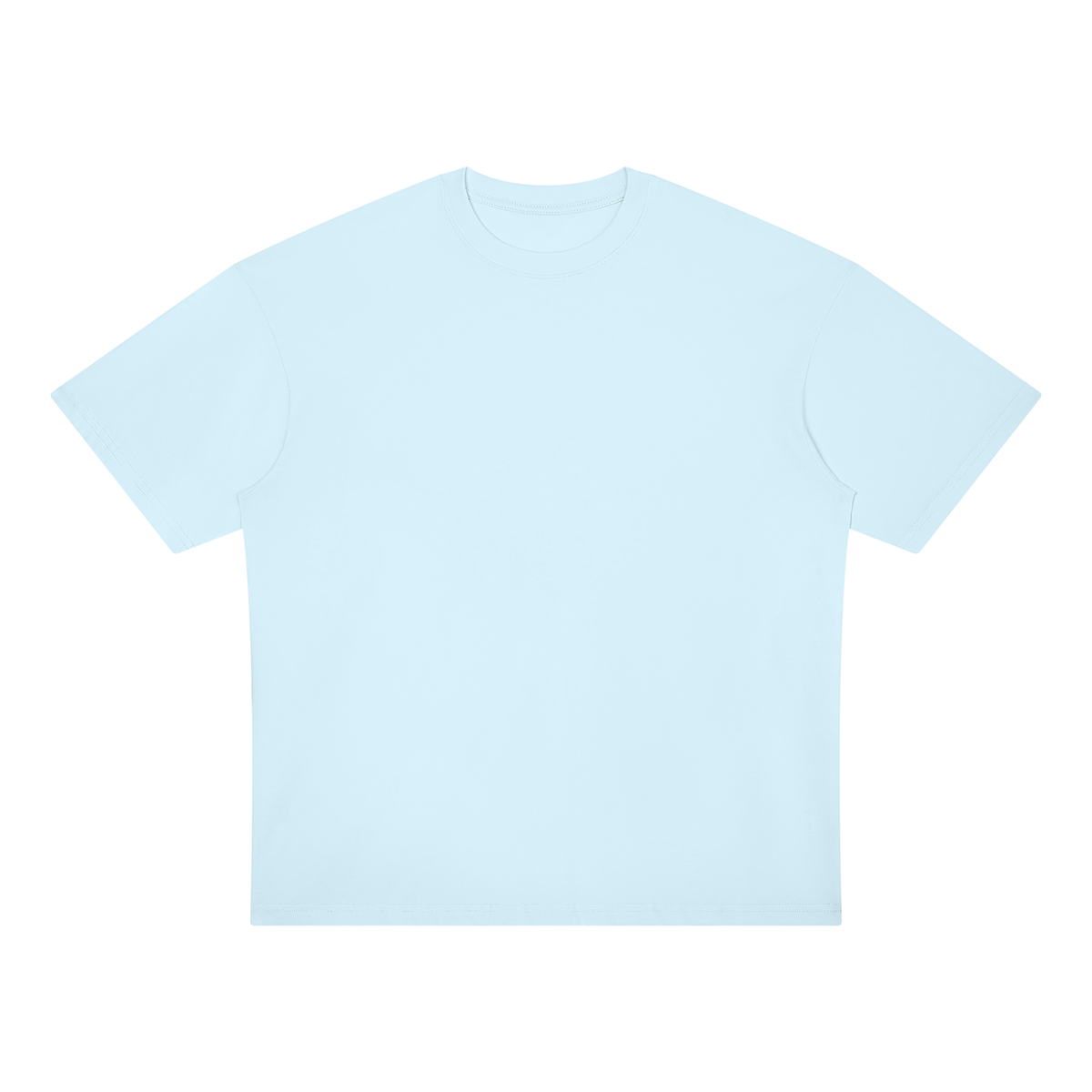 Unisex Loose Fit Drop Shoulder Cotton T-Shirt in sky blue