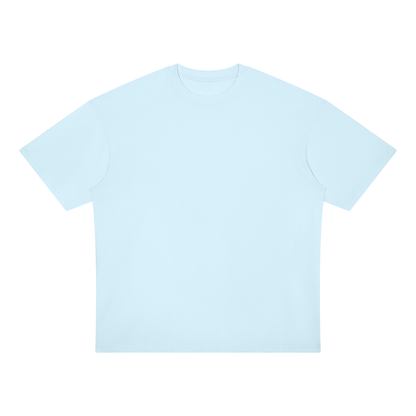 Unisex Loose Fit Drop Shoulder Cotton T-Shirt in sky blue