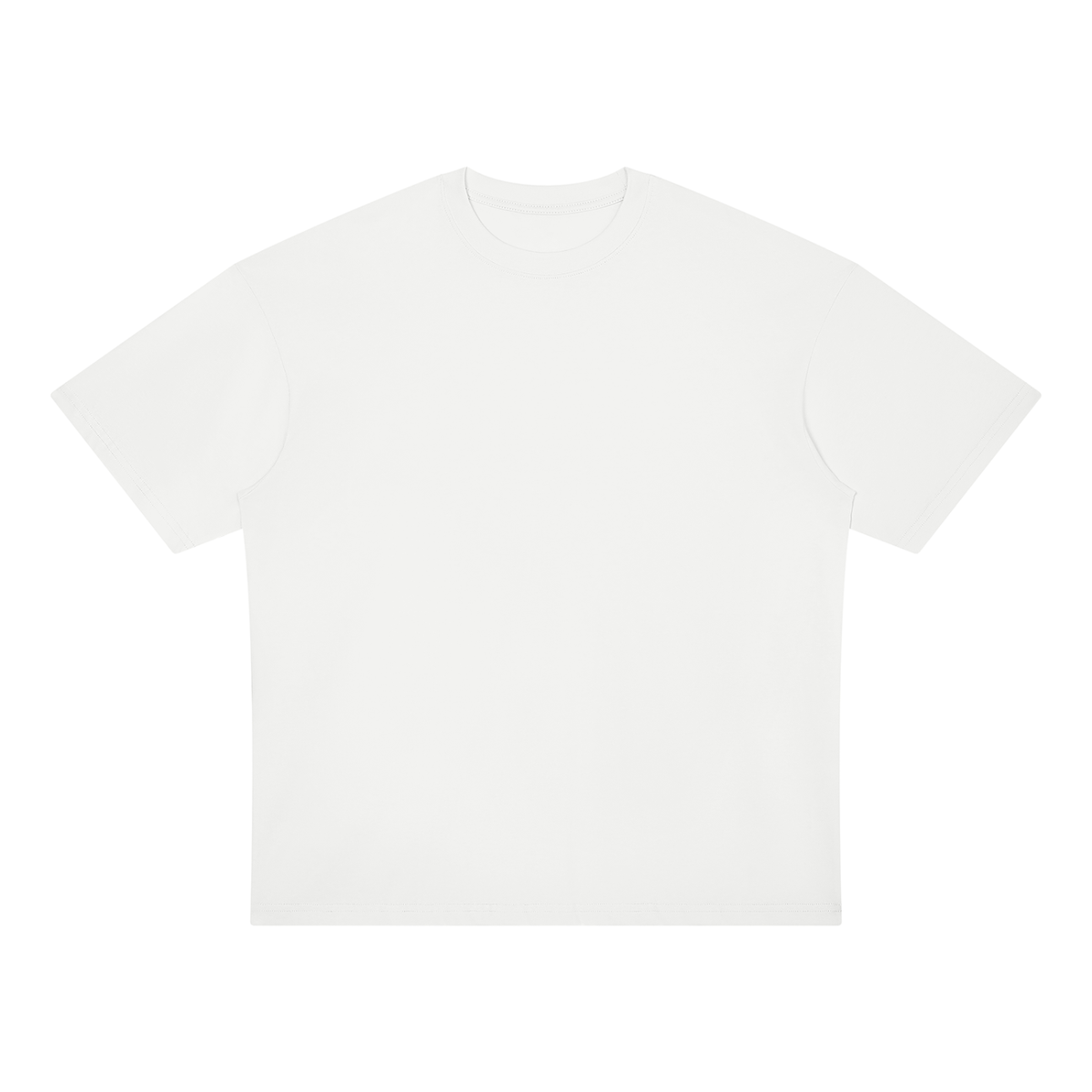 Unisex Loose Fit Drop Shoulder Cotton T-Shirt in white