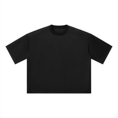Unisex Loose Fit Drop Shoulder Polyester T-Shirt in black