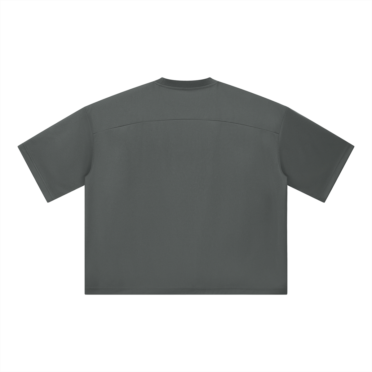 Unisex Loose Fit Drop Shoulder Polyester T-Shirt in dark gray, alternate angle