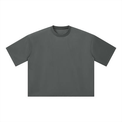 Unisex Loose Fit Drop Shoulder Polyester T-Shirt in dark gray