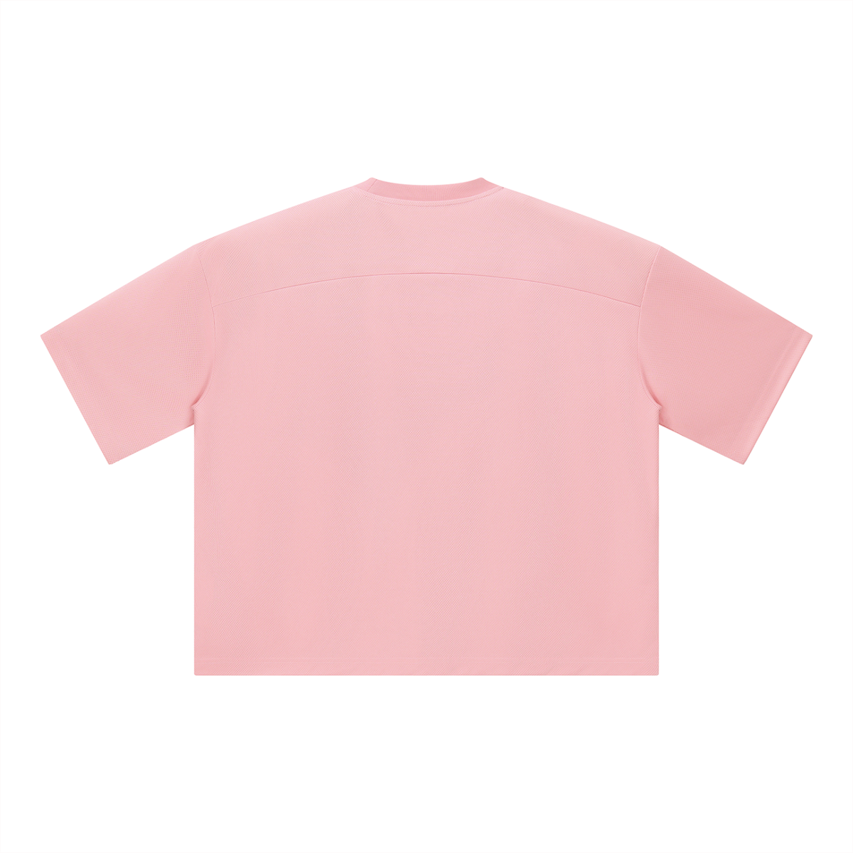 Unisex Loose Fit Drop Shoulder Polyester T-Shirt in pink, alternate angle
