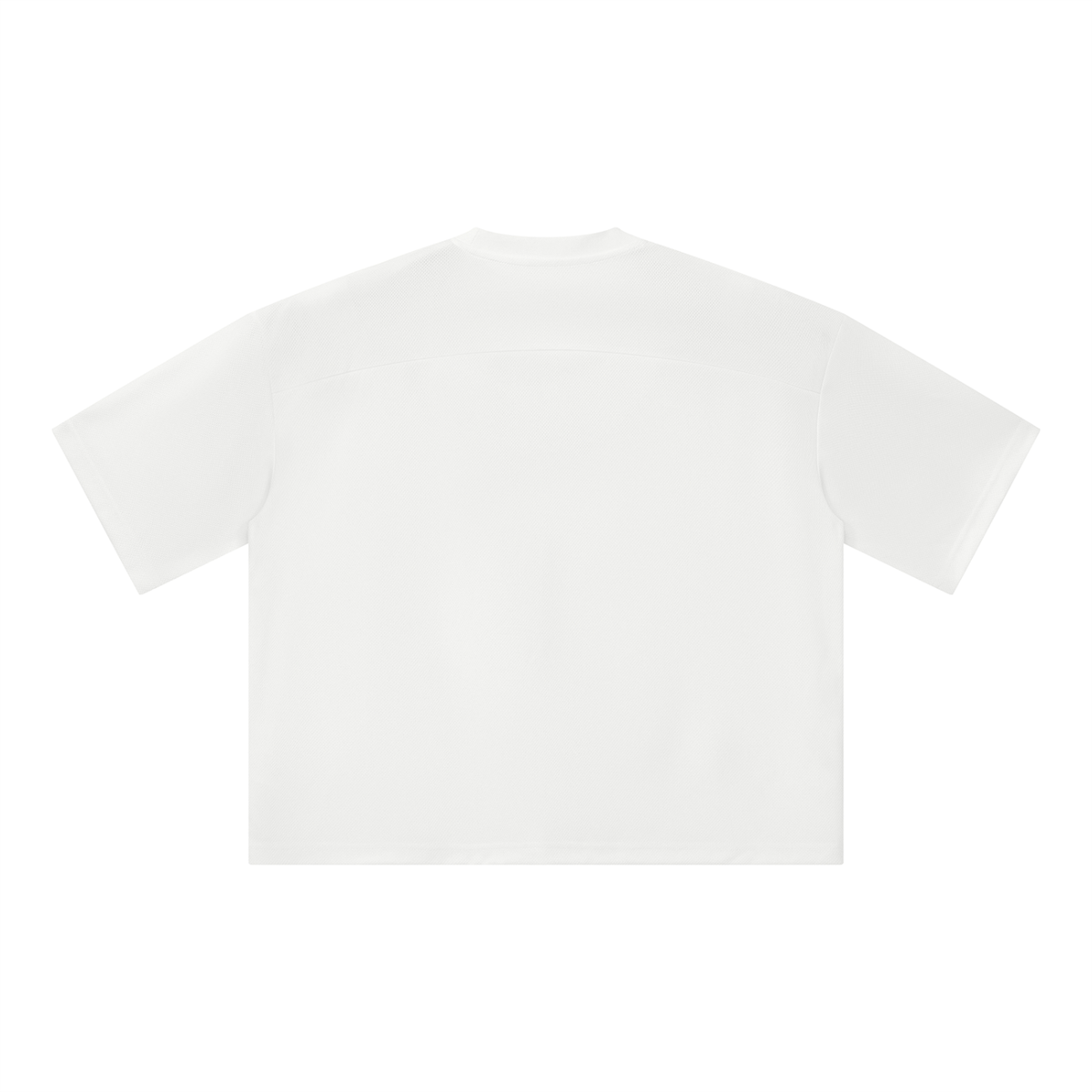 Unisex Loose Fit Drop Shoulder Polyester T-Shirt in white, alternate angle