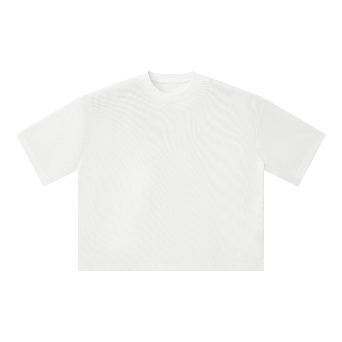 Unisex Loose Fit Drop Shoulder Polyester T-Shirt in white