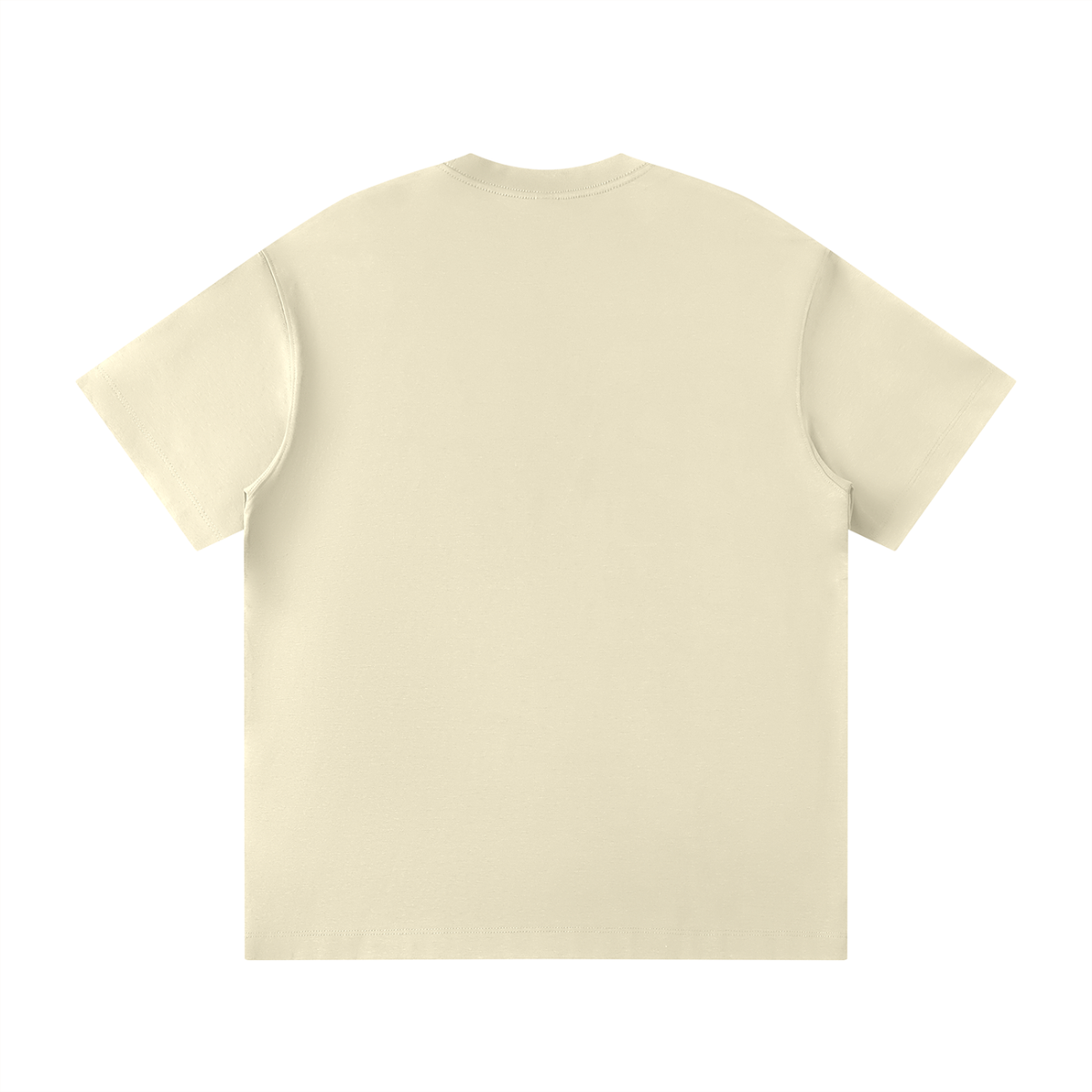 Unisex Loose Fit Polyester Blend Crewneck T-Shirt in apricot, alternate angle