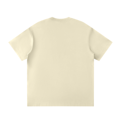 Unisex Loose Fit Polyester Blend Crewneck T-Shirt in apricot, alternate angle