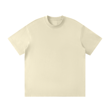 Unisex Loose Fit Polyester Blend Crewneck T-Shirt in apricot
