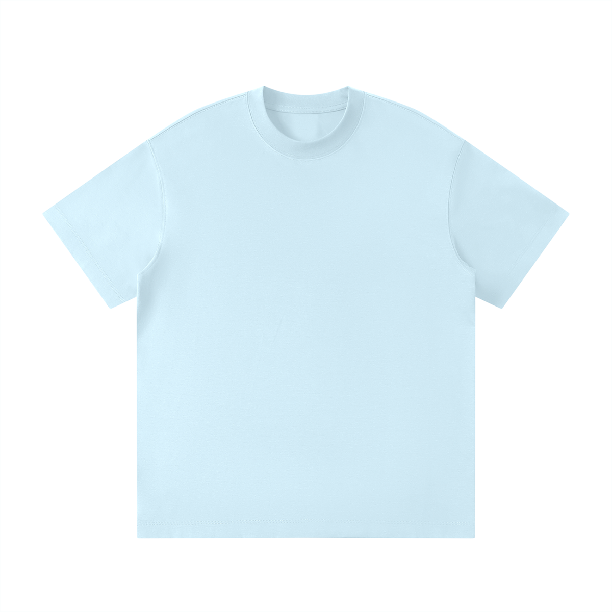 Unisex Loose Fit Polyester Blend Crewneck T-Shirt in blue