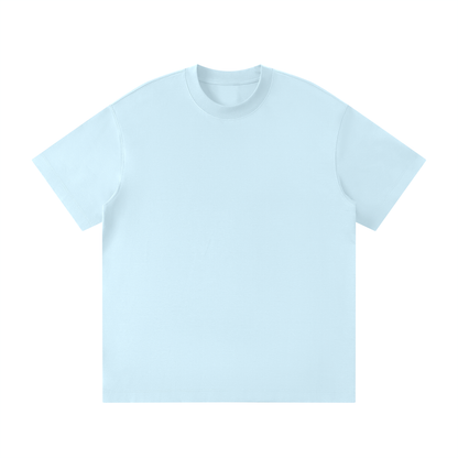 Unisex Loose Fit Polyester Blend Crewneck T-Shirt in blue
