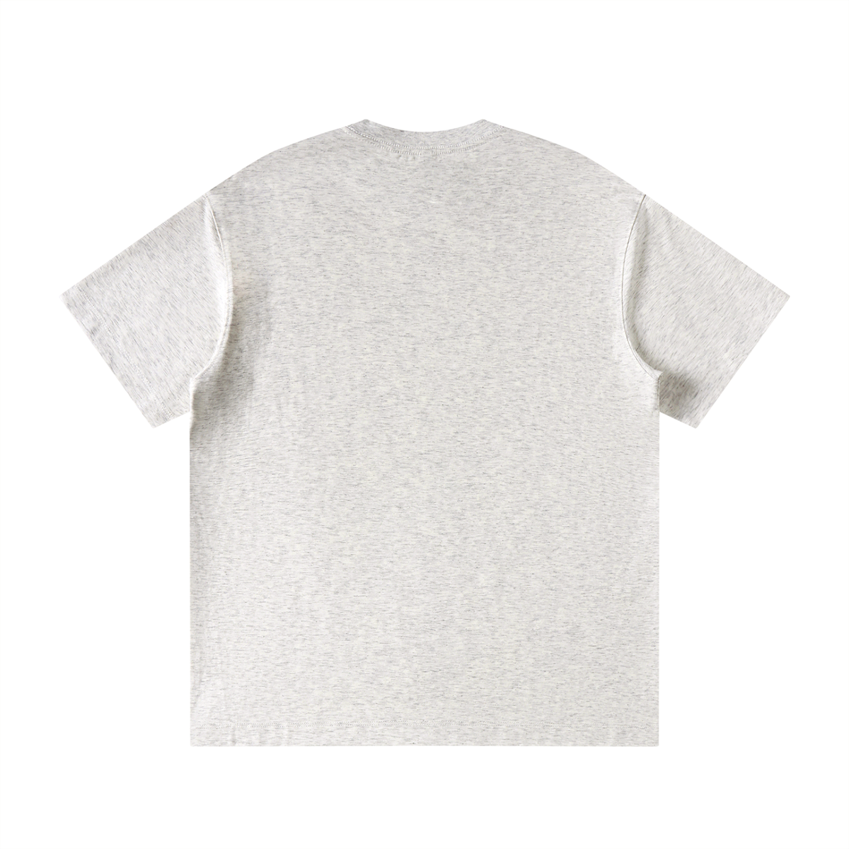 Unisex Loose Fit Polyester Blend Crewneck T-Shirt in flower gray, alternate angle