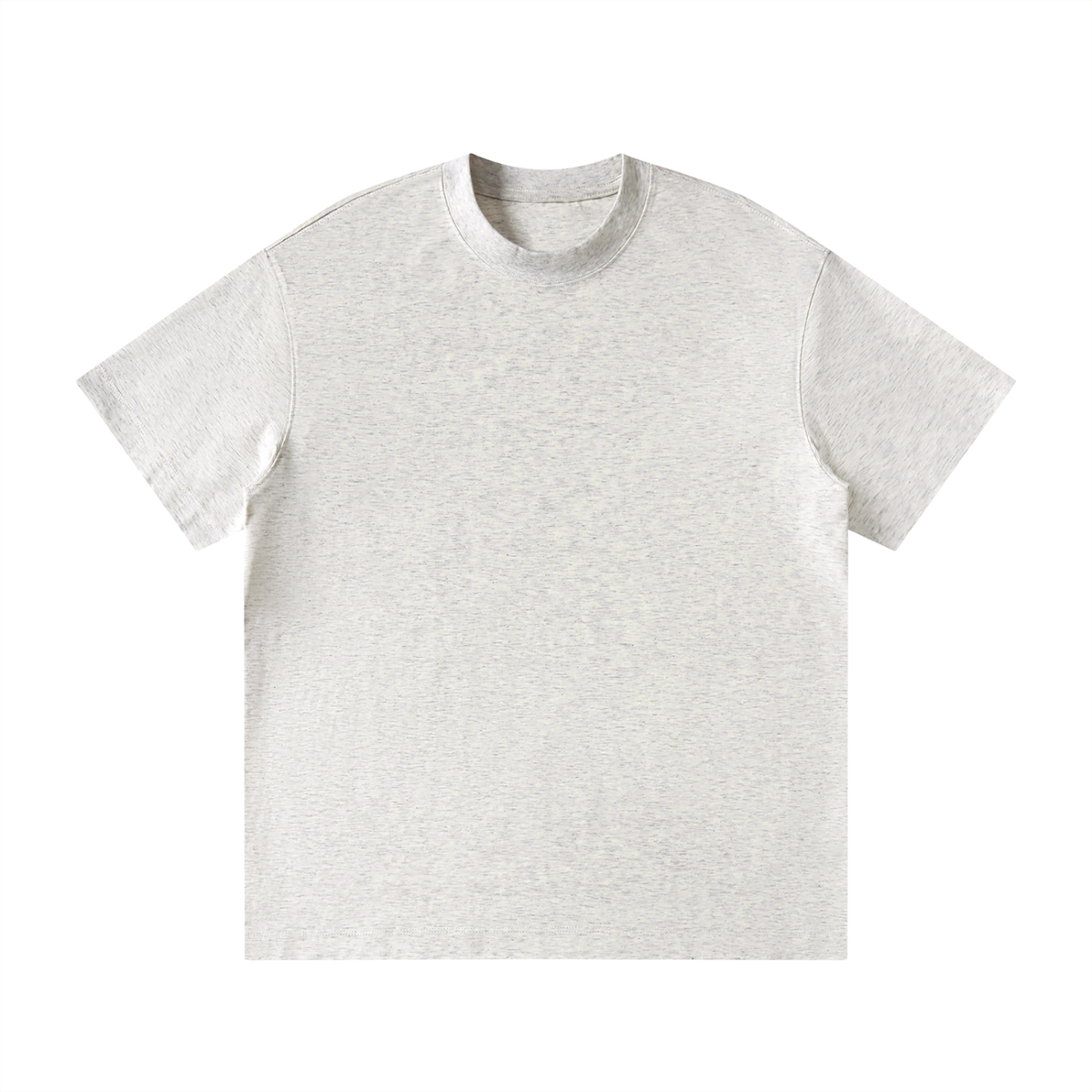 Unisex Loose Fit Polyester Blend Crewneck T-Shirt in flower gray