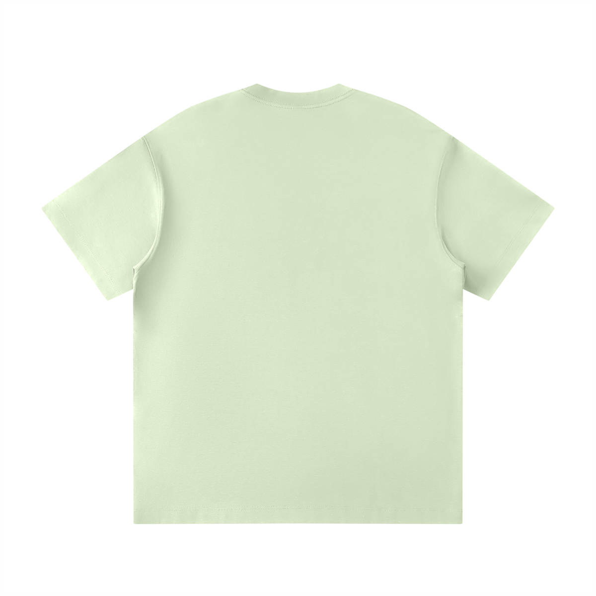 Unisex Loose Fit Polyester Blend Crewneck T-Shirt in green, alternate angle