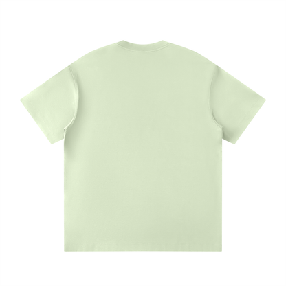 Unisex Loose Fit Polyester Blend Crewneck T-Shirt in green, alternate angle