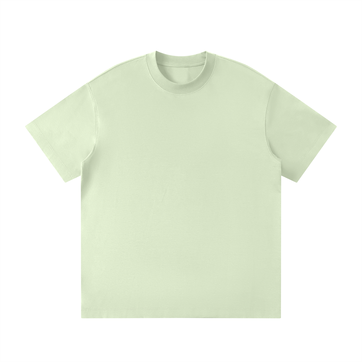 Unisex Loose Fit Polyester Blend Crewneck T-Shirt in green