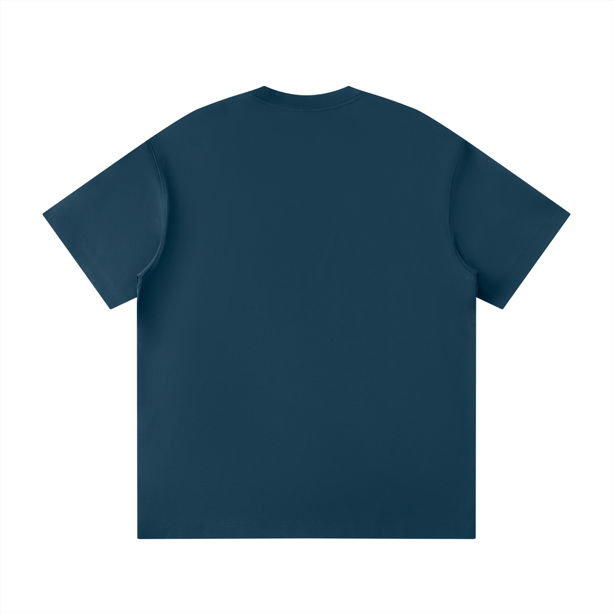 Unisex Loose Fit Polyester Blend Crewneck T-Shirt in haze blue, alternate angle
