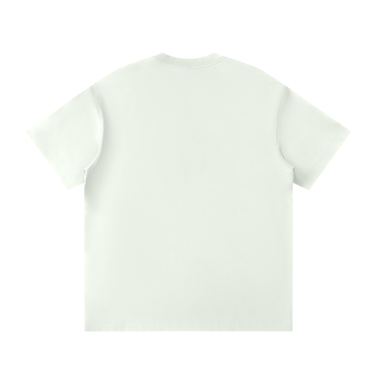 Unisex Loose Fit Polyester Blend Crewneck T-Shirt in light green, alternate angle