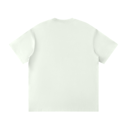 Unisex Loose Fit Polyester Blend Crewneck T-Shirt in light green, alternate angle