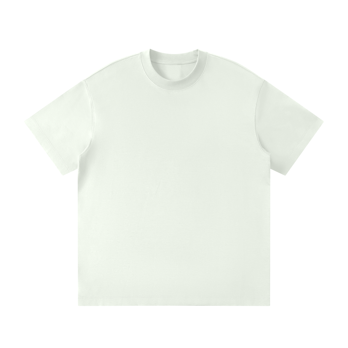 Unisex Loose Fit Polyester Blend Crewneck T-Shirt in light green