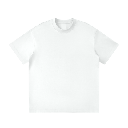 Unisex Loose Fit Polyester Blend Crewneck T-Shirt in white