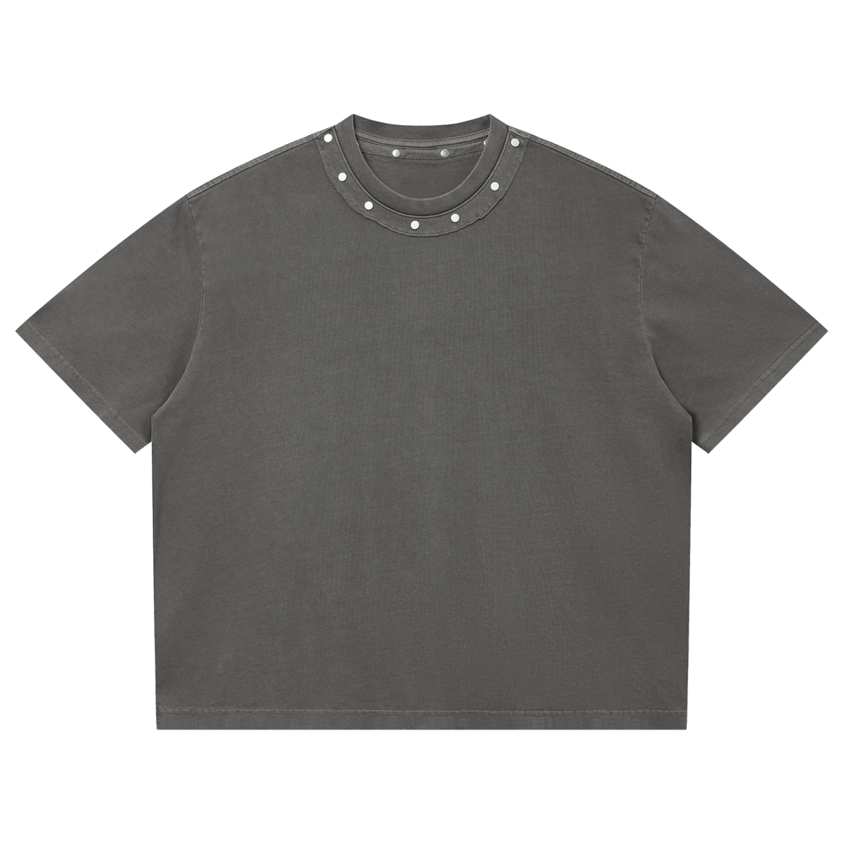 Unisex Loose Fit Snow Washed T-Shirt in dark gray