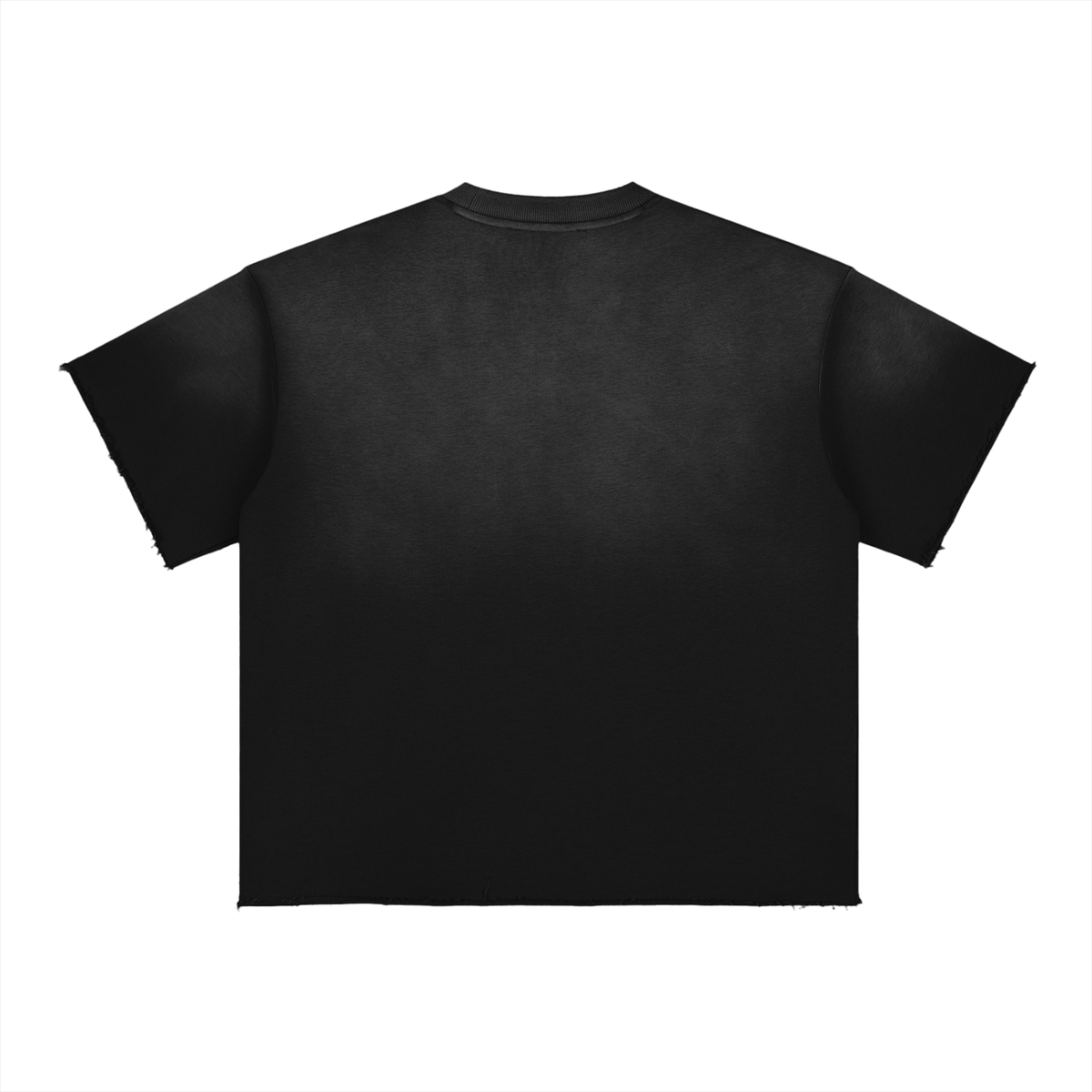 Unisex Loose Fit Sun Fade Cotton Blend T-Shirt in black, alternate angle