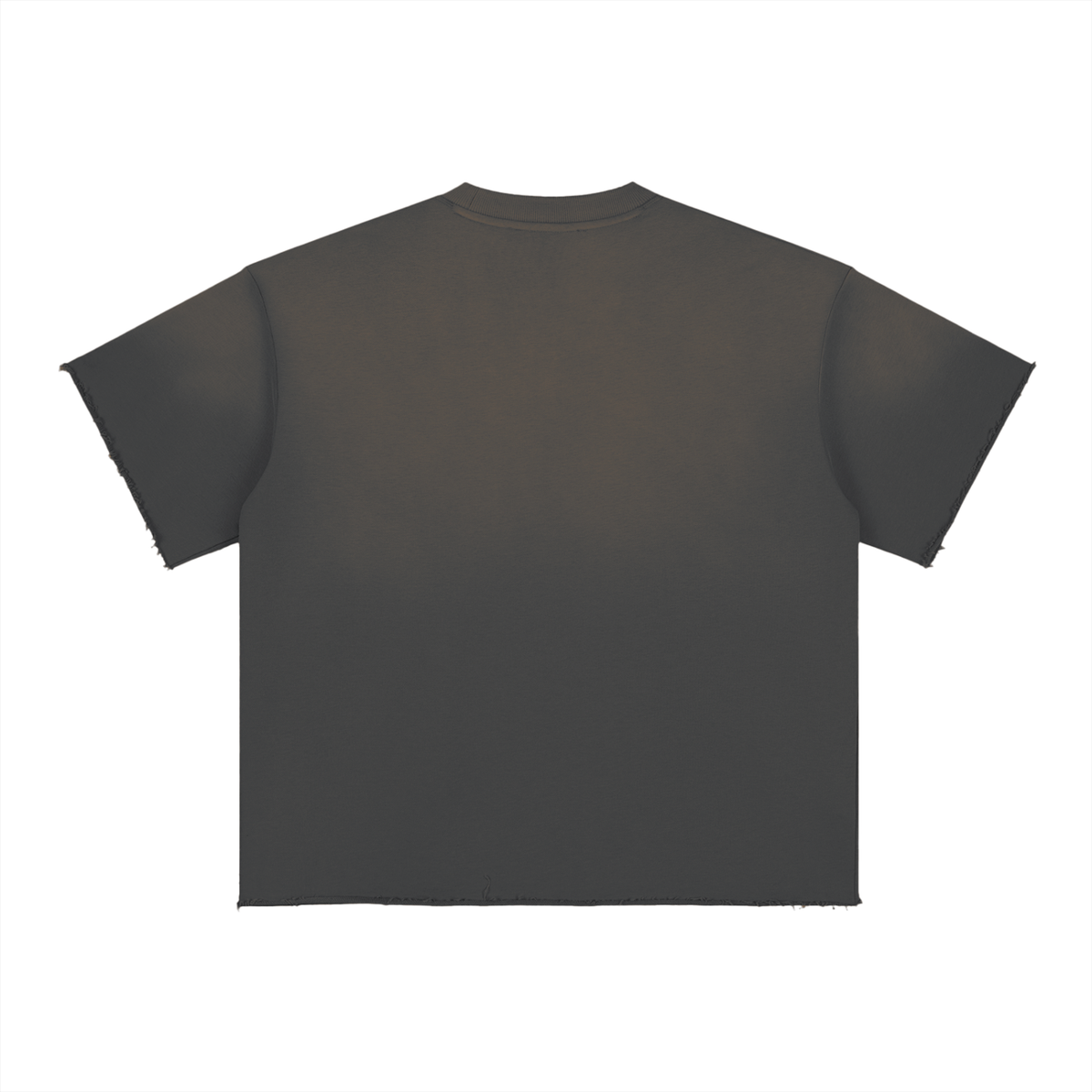 Unisex Loose Fit Sun Fade Cotton Blend T-Shirt in dark gray, alternate angle