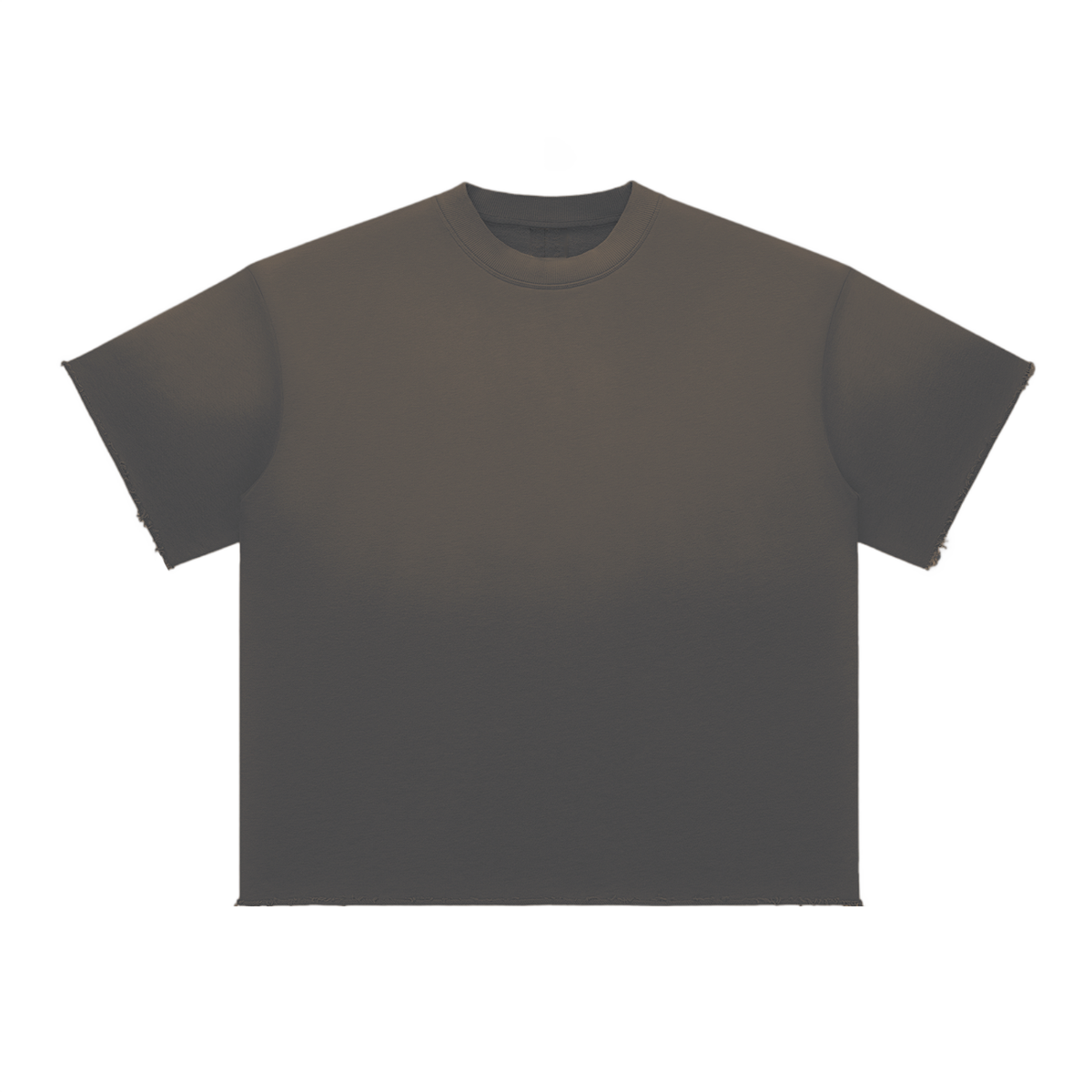 Unisex Loose Fit Sun Fade Cotton Blend T-Shirt in dark gray