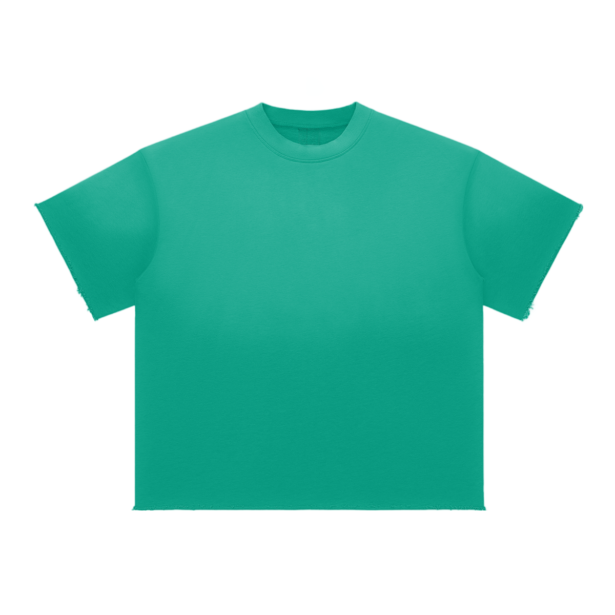Unisex Loose Fit Sun Fade Cotton Blend T-Shirt in green