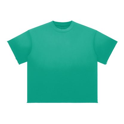 Unisex Loose Fit Sun Fade Cotton Blend T-Shirt in green