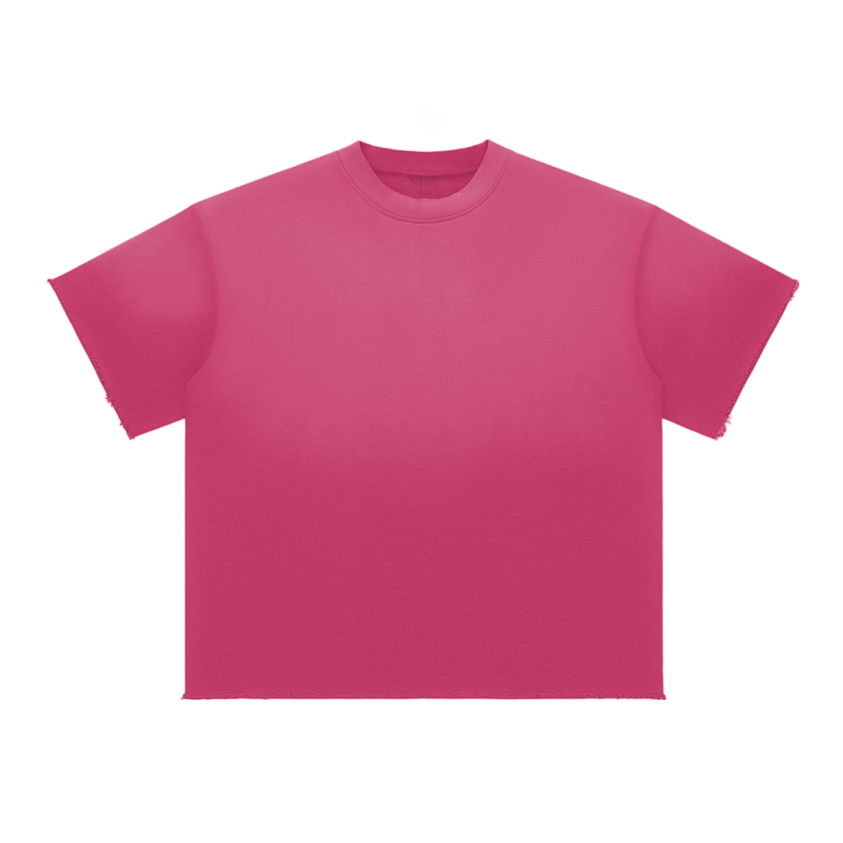 Unisex Loose Fit Sun Fade Cotton Blend T-Shirt in rose red