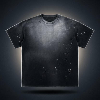 Unisex Loose Fit Sunfade Frayed T-Shirt
