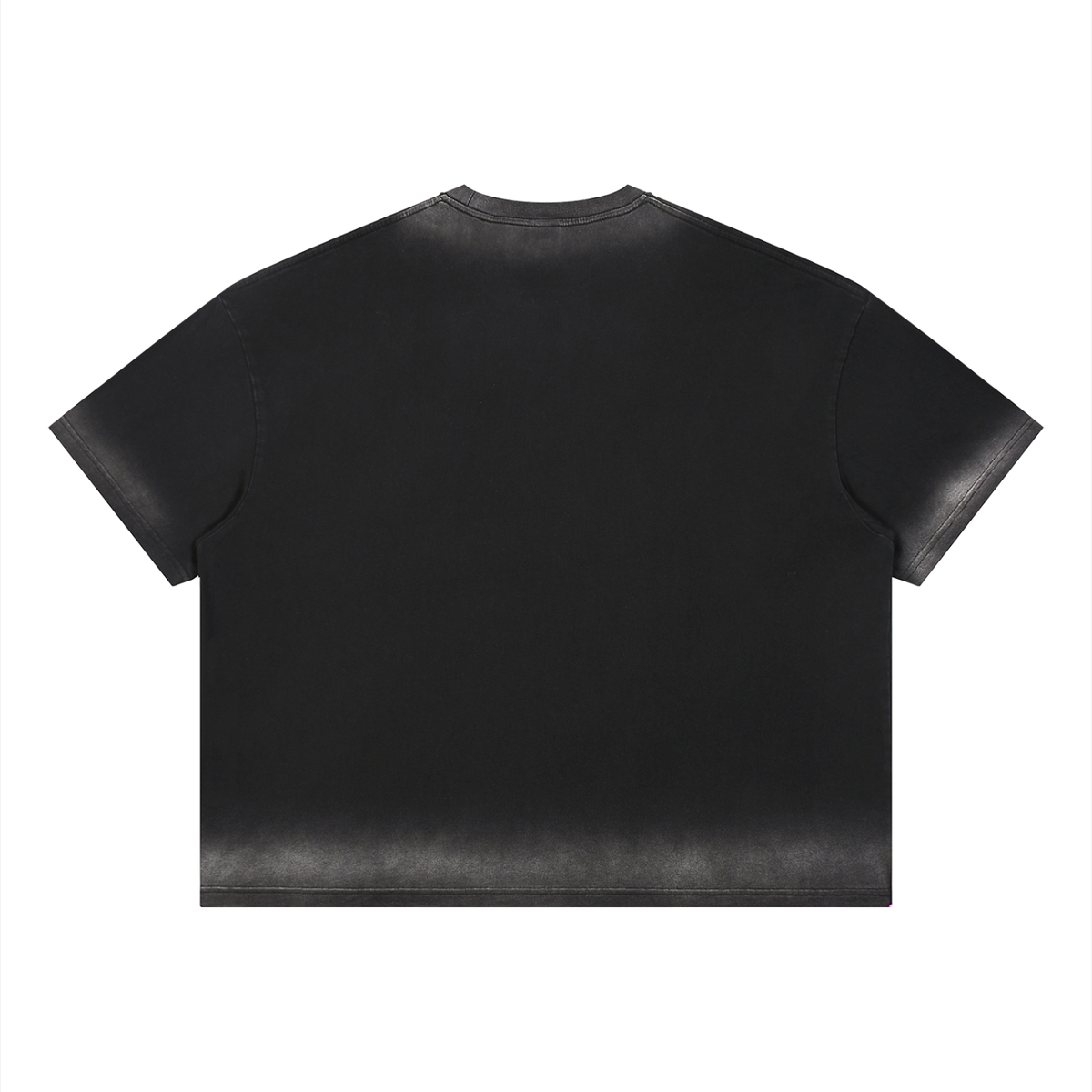 Unisex Loose Fit Sunfade Vintage Wash T-Shirt in black, alternate angle