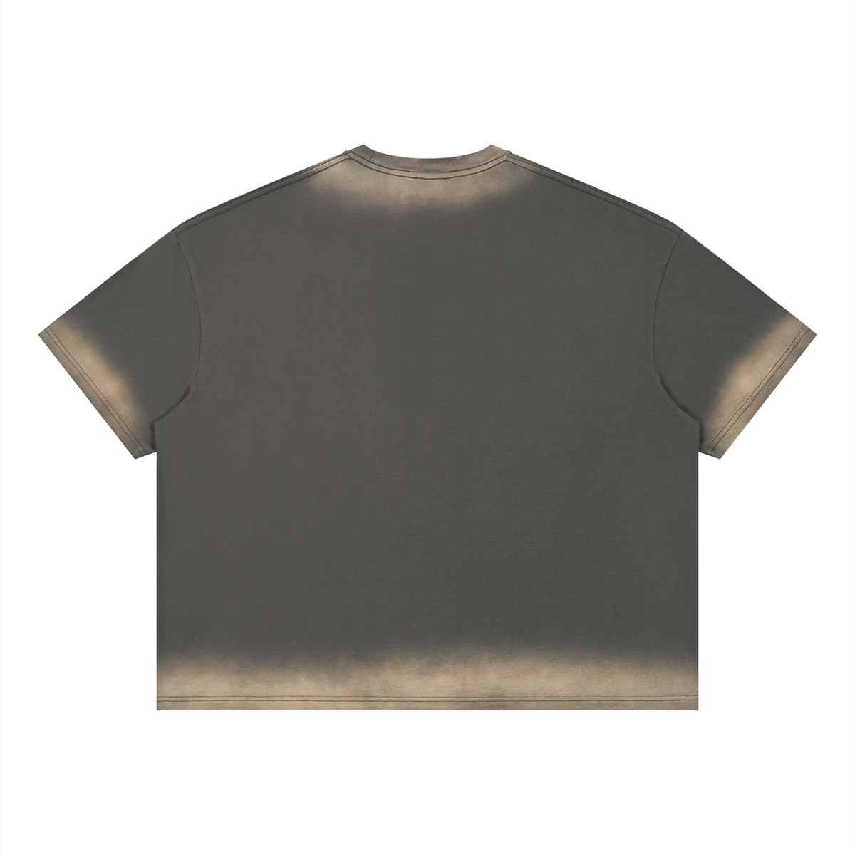 Unisex Loose Fit Sunfade Vintage Wash T-Shirt in dark gray, alternate angle