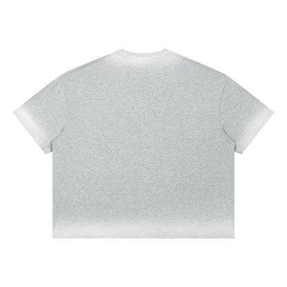 Unisex Loose Fit Sunfade Vintage Wash T-Shirt in flower gray, alternate angle