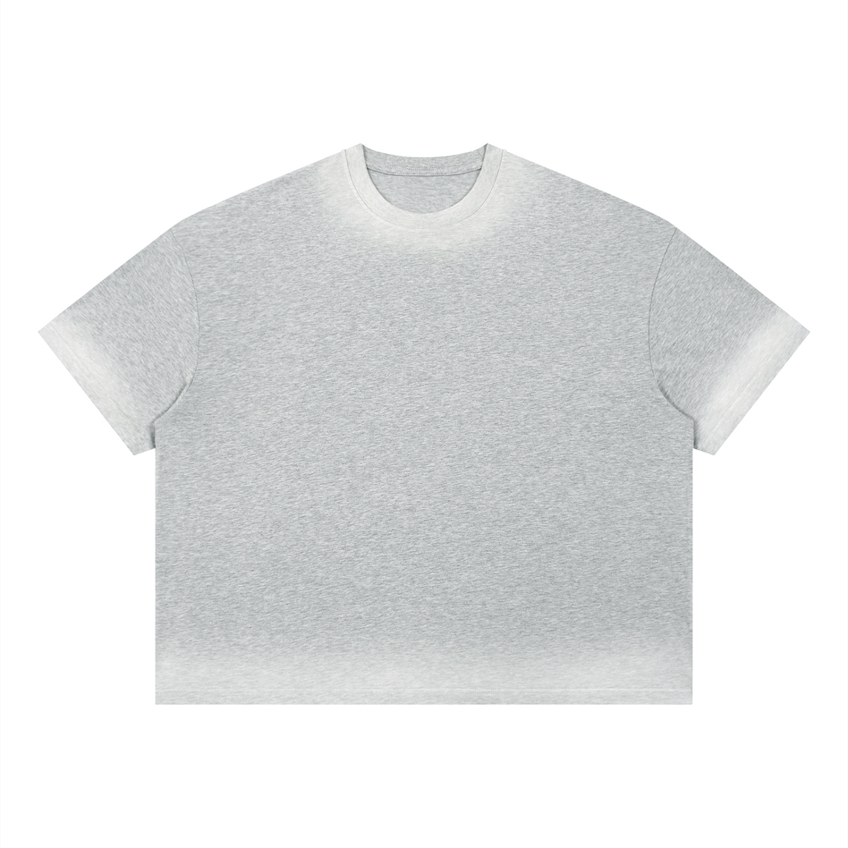 Unisex Loose Fit Sunfade Vintage Wash T-Shirt in flower gray