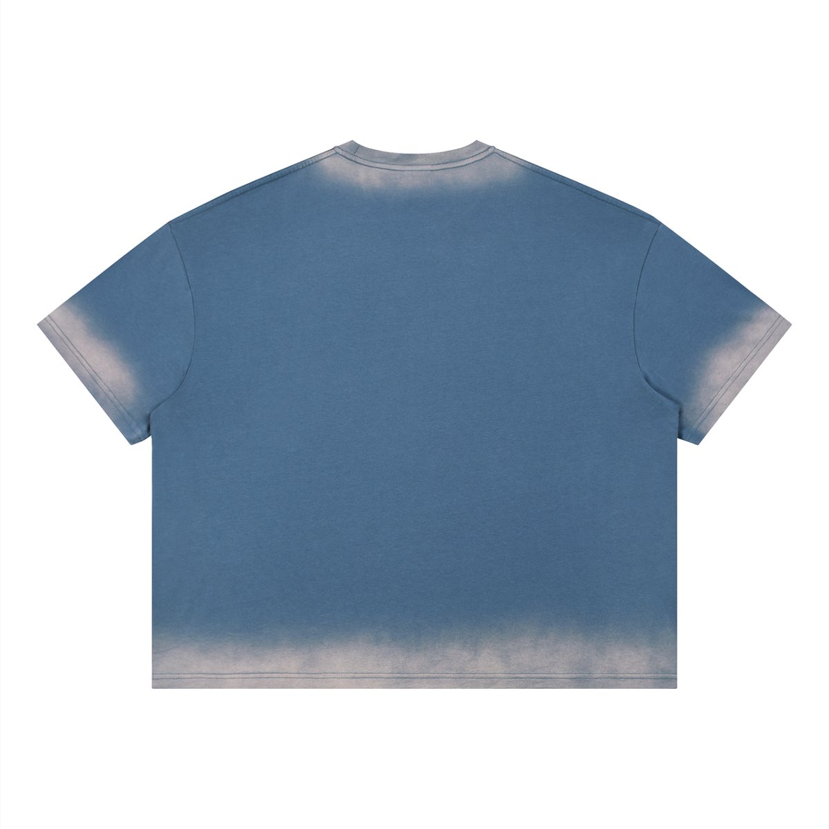 Unisex Loose Fit Sunfade Vintage Wash T-Shirt in jeans blue, alternate angle