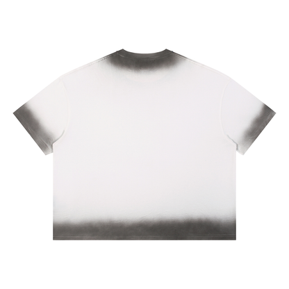 Unisex Loose Fit Sunfade Vintage Wash T-Shirt in white, alternate angle