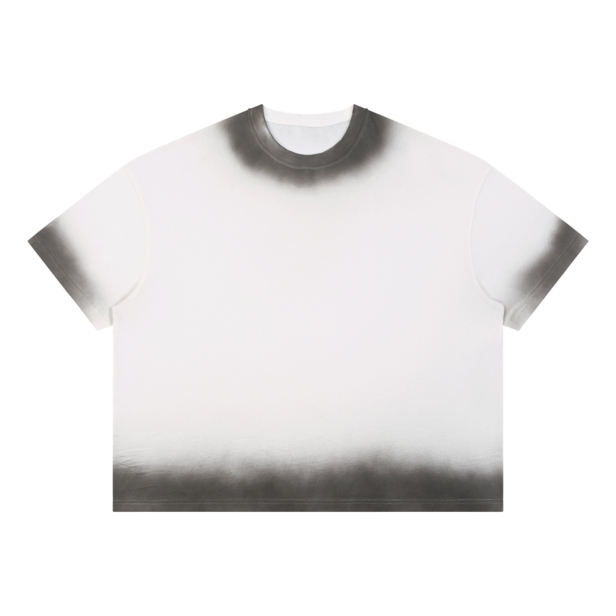 Unisex Loose Fit Sunfade Vintage Wash T-Shirt in white