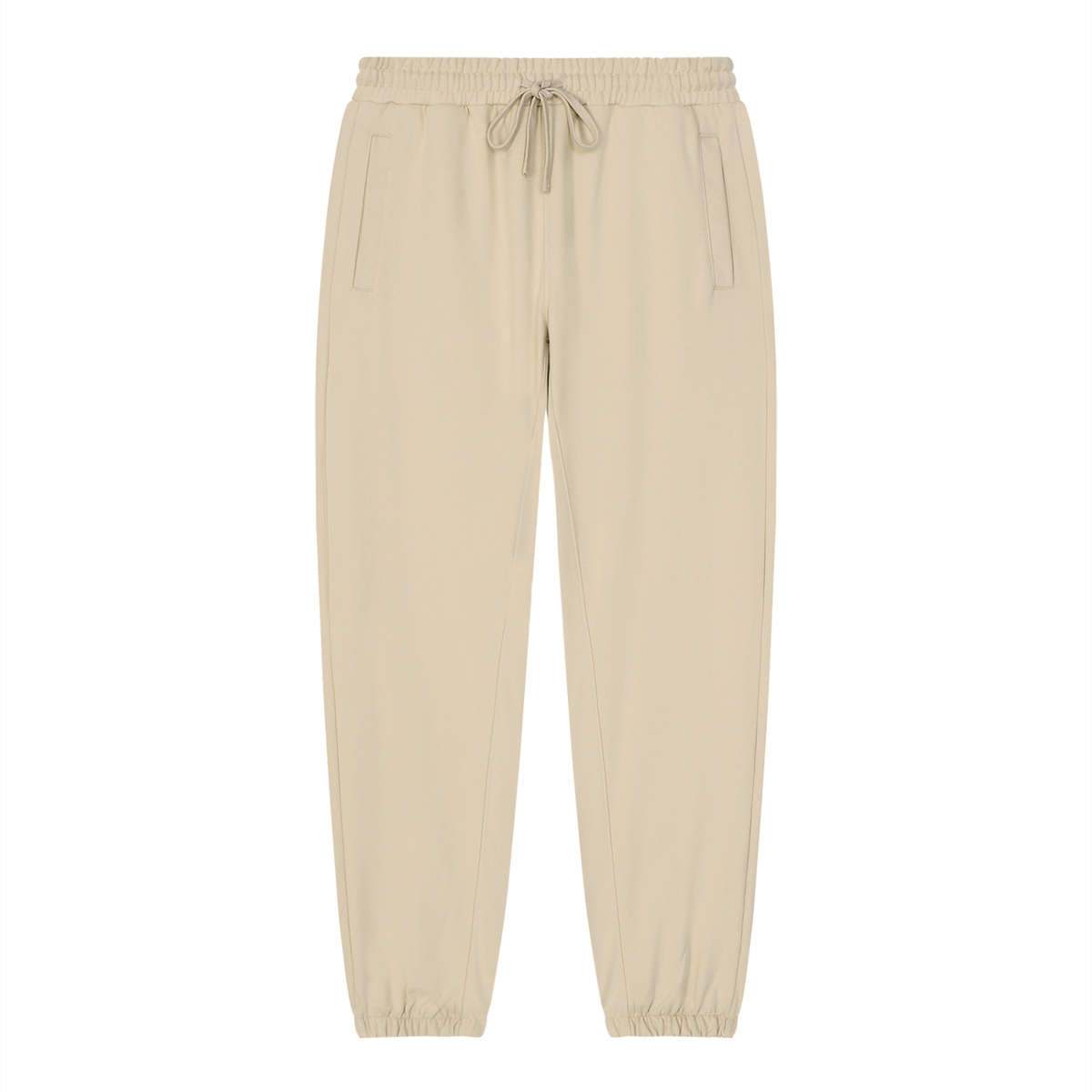 Unisex Loose Fit Tapered Joggers in apricot