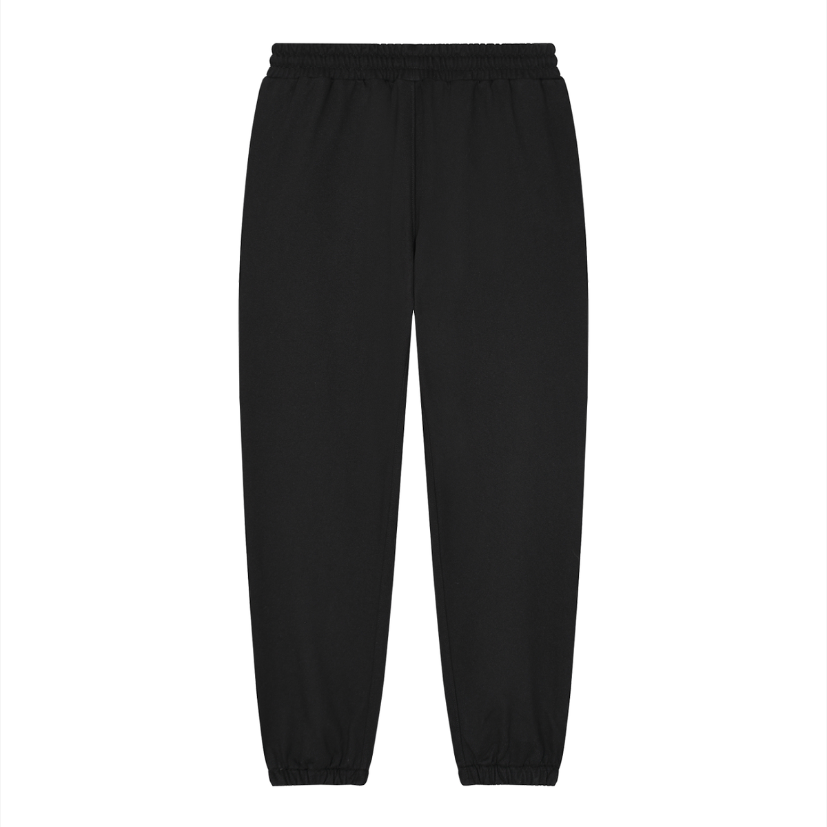 Unisex Loose Fit Tapered Joggers in black, alternate angle