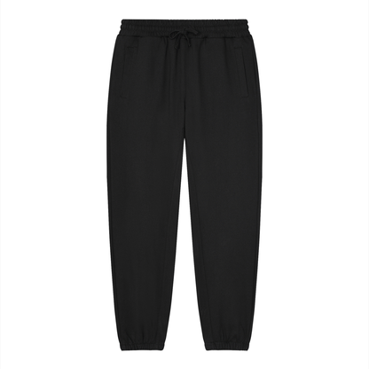 Unisex Loose Fit Tapered Joggers in black