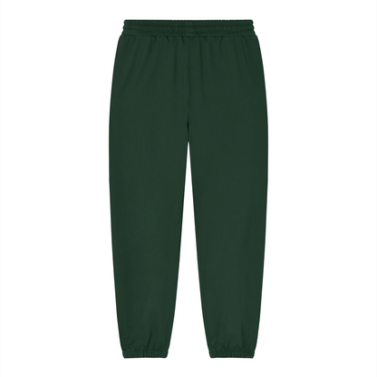 Unisex Loose Fit Tapered Joggers in blackish green, alternate angle