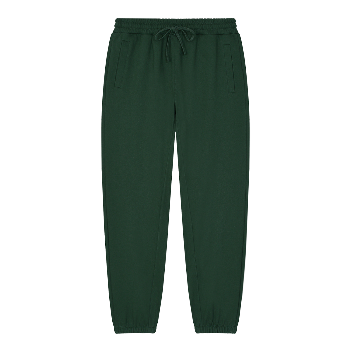Unisex Loose Fit Tapered Joggers in blackish green