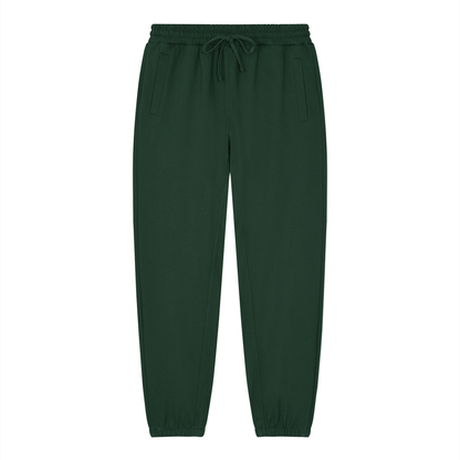 Unisex Loose Fit Tapered Joggers in blackish green