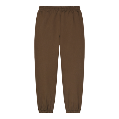 Unisex Loose Fit Tapered Joggers in coffee, alternate angle