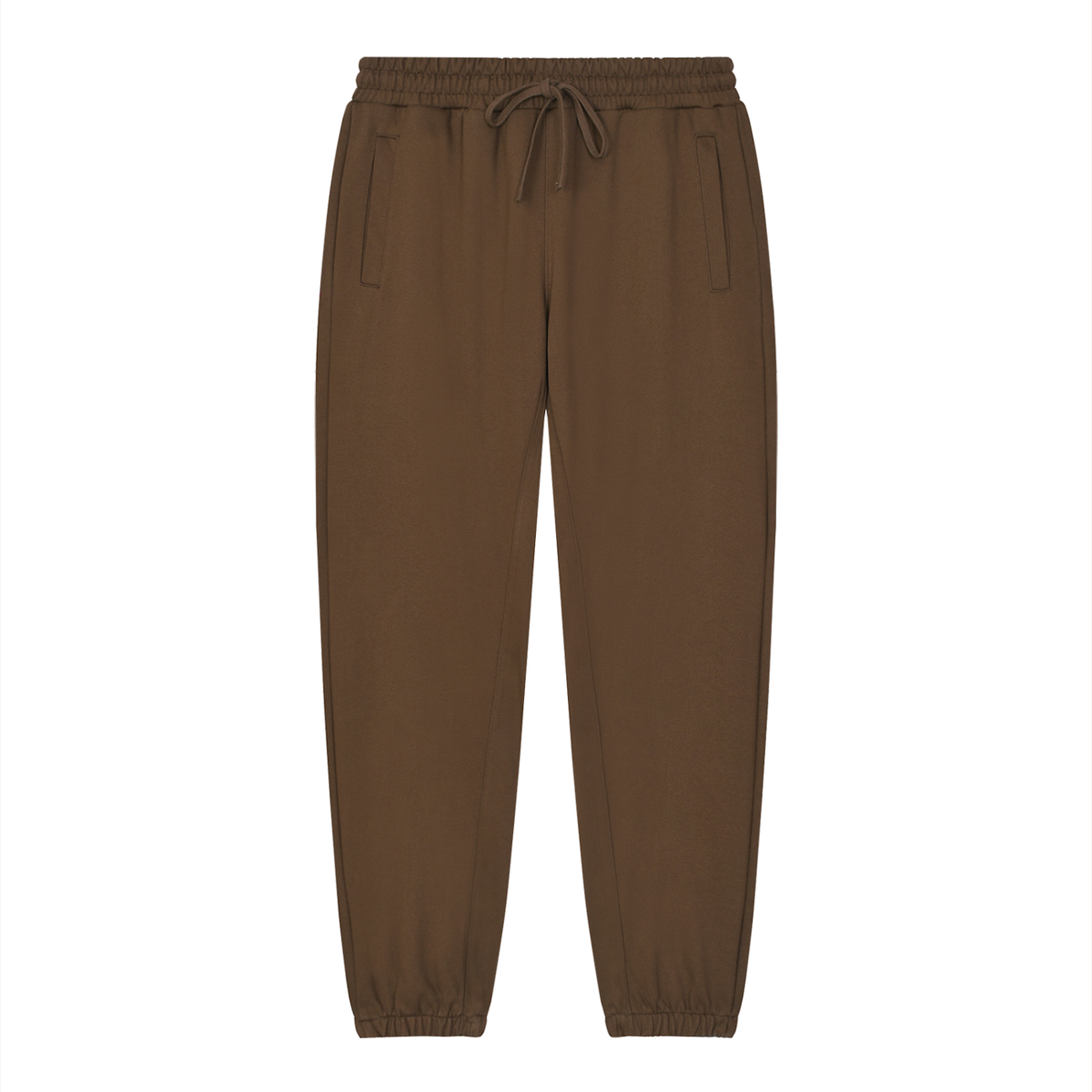 Unisex Loose Fit Tapered Joggers in coffee